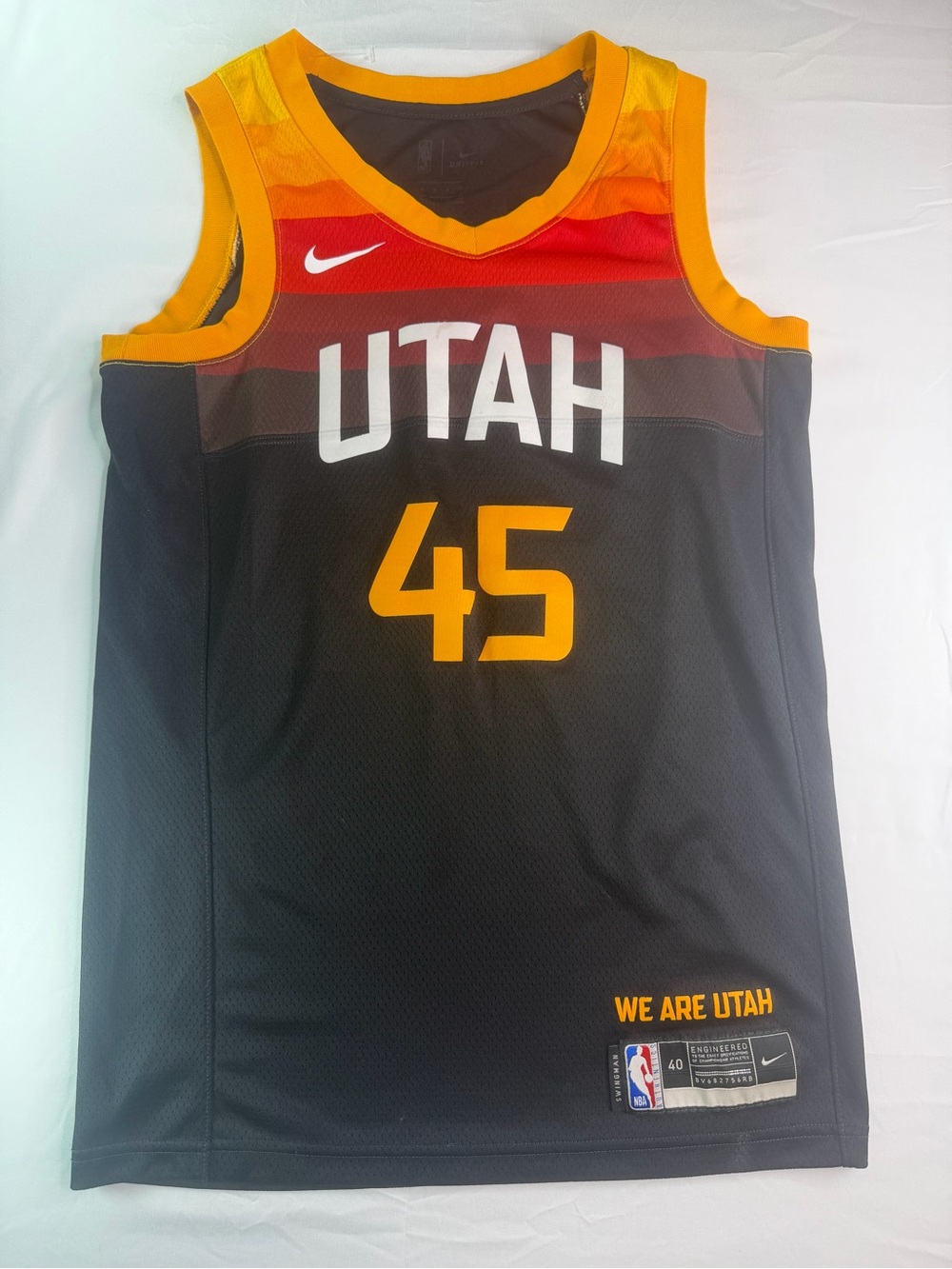 NBA Utah Jazz Black Jersey with Yellow 'We Are Utah' Text